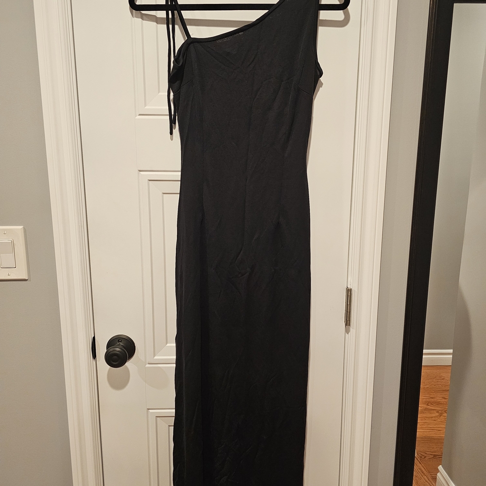 Sportmax Black Asymmetrical One-Shoulder Cocktail Gown